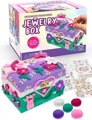 Buy Creative Craft Art Play Toy Girls Wooden Jewellery Box Kits Kids Set Activity • 13.99£