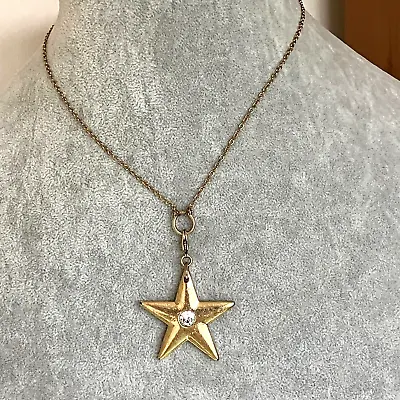 Buy Pilgrim Sparkly Star Necklace 2 Way Gold Tone Metal 48cm Chain Costume Jewellery • 18£