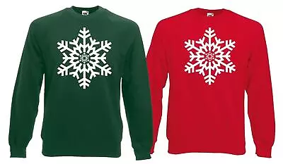 Buy Adults Xmas Snowflake Festive Green Red Unisex Christmas Jumper • 21.95£