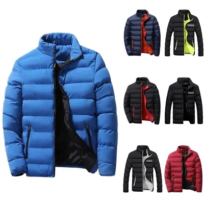 Buy Mens Quilted Parka Winter Warm Down Jacket Padded Bubble Puffer Zipper Coats • 15.99£