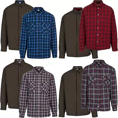 Buy Mens Trespass Padded Reversible Jacket Fleece Lumberjack Quilted Lined Shirt • 9.99£