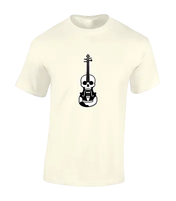 Buy Violin Skull Mens T Shirt Cool Music Musician Band Design Gift Present Idea Top • 7.99£