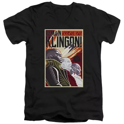 Buy Star Trek Discovery Remain Klingson Poster Men's V-Neck T-Shirt • 32.13£