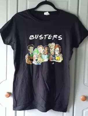 Buy Real Ghostbusters Friends TV Parody Black T-shirt Size L 14 Cartoon Graphic Tee • 2.49£