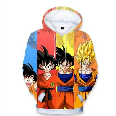 Buy Kids Anime DBZ Son Goku Print Children Coat Sweater Hoodie Sweatshirt Age 4Y-13Y • 22.99£