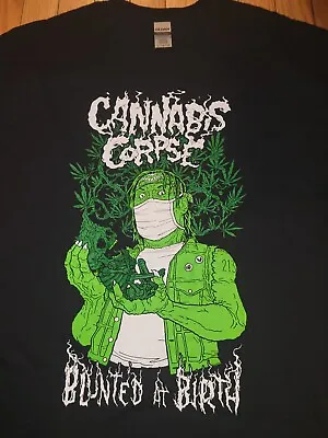 Buy Cannabis Corpse Blunted At Birth 1 Sided T Shirt Size Medium • 9.48£