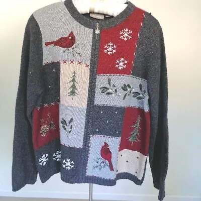 Buy Vintage Ugly Christmas Sweater Tacky - Black Size XL Croft & Barrow Jumper! • 23.62£