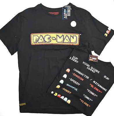 Buy Pac Man T Shirt Mens 100% Cotton Black Pacman Pac-Man PacMan UK Sizes M To XXL • 19.95£