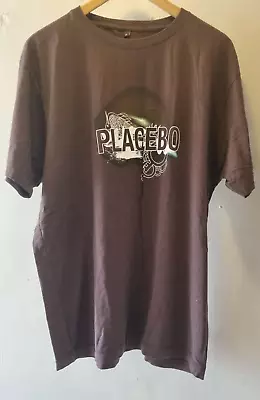 Buy Original Placebo Merchandise T- Shirt Brown Size XL • 30£
