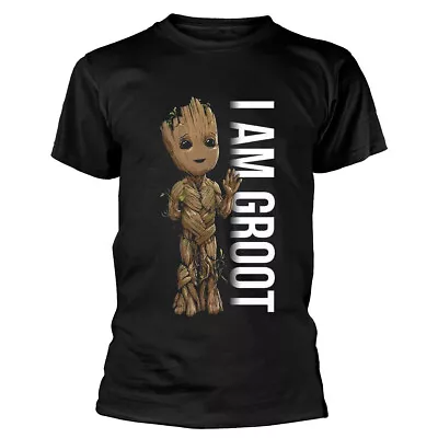 Buy Guardians Of The Galaxy I Am Groot Black T-Shirt NEW OFFICIAL • 14.99£
