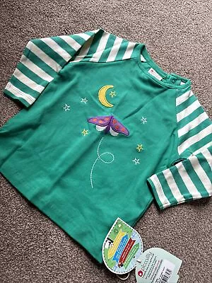 Buy Piccalilly Starry Night Moth Appliqué T-shirt 18-24 Months DEFECT • 9£