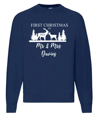 Buy Personalised First Christmas Tshirt Jumper Bodysuit Iron On Heat Transfer Decal • 4.47£