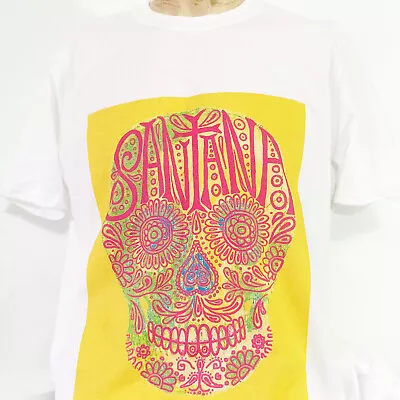 Buy Santana Jazz Blues Rock Short Sleeve White Unisex T-shirt S-3XL • 14.99£