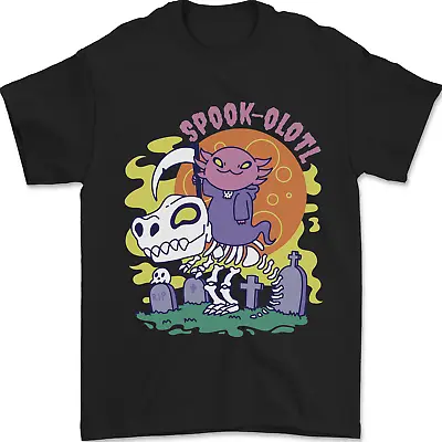 Buy Spookolotl Funny Halloween Axolotl Grim Reaper Mens T-Shirt 100% Cotton • 6.99£