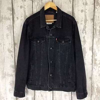Buy Levi’s Men's Denim Jacket LARGE Black Premium • 59.95£