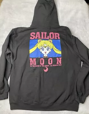 Buy Sailor Moon Hoodie Sweatshirt  In The Name Of The Moon L Large Hot Topic NWT • 37.64£