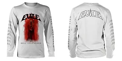Buy Evile - Hell Unleashed (White) (NEW MENS LONG SLEEVE SHIRT ) • 16.40£