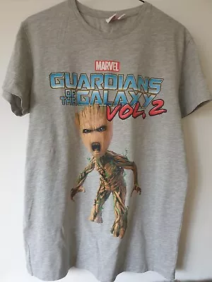 Buy MARVEL T Shirt M Grey Groot Guardians Of The Galaxy Volume 2 • 12£