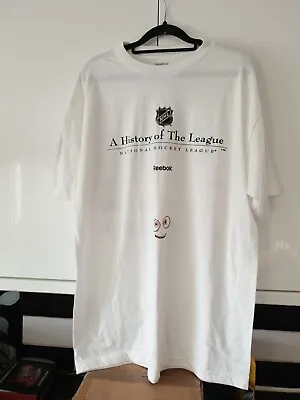 Buy Reebok  NHL A  History Of The League National Hockey White T-shirt Large • 12.90£