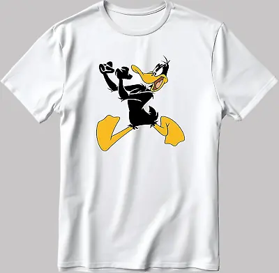 Buy Daffy Duck Cartoon Short Sleeve White-Black Men's / Women's T Shirt P206 • 10.20£