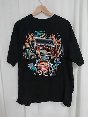 Buy Vintage Pennzoil World Of Outlaws Series 2000 Tshirt Mens XL Y2K Black • 21.99£