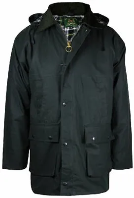 Buy Mens Countryman Padded Cotton Wax Hooded Jacket Top Hunting Fishing Farming • 30.89£