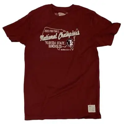 Buy Florida State Seminoles Retro Brand 2013 BCS National Champs Maroon T-Shirt (XL) • 61.64£