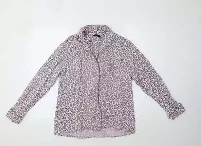 Buy BHS Womens Pink Animal Print Viscose Top Pyjama Top Size 14 • 6.25£