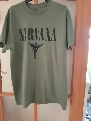 Buy New Look Nirvana Khaki Tshirt Size 12 • 4£