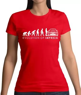 Buy Evolution Of Man Impreza - Womens T-Shirt - Car Cars Love Evo Woman • 13.95£