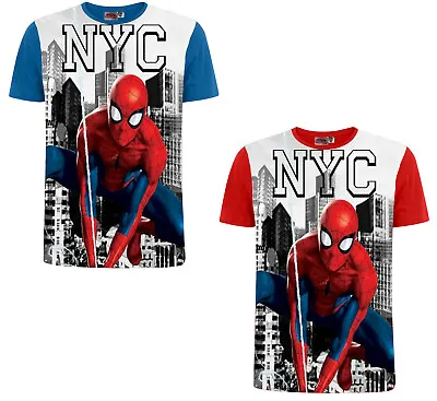 Buy Marvel Spider-Man T Shirt Cotton Boys • 10.99£