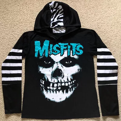 Buy 01 - Misfits Hoodie Hoody Cotton Shirt Double Sided Skull Adult Size Small VGC • 8.74£