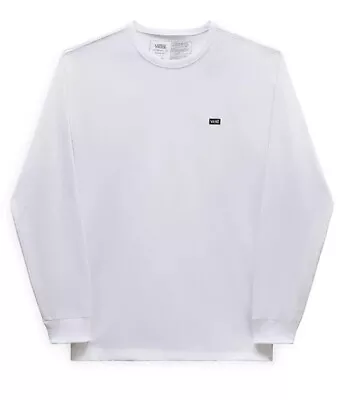 Buy Vans Long Sleeve T-Shirt / Off The Wall Logo / WHITE BLACK / RRP £45 • 15£