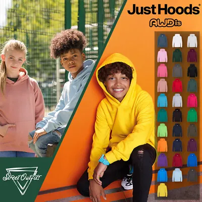 Buy Kids Hoodie Hooded Sweatshirt Plain Casual Boys Girls Jumper Pullover School Top • 12.26£