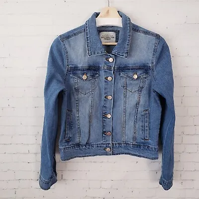 Buy Ashley Vintage Charm Jean Denim Jacket Size Juniors M Blue Button Front • 12.28£