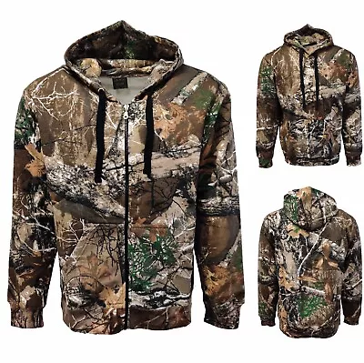 Buy Mens Jungle Print Zip Hoody Hoodie Camo Camouflage Fishing Hunting Jacket M-5XL • 15.99£