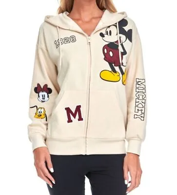 Buy NWT DISNEY Mickey Mouse Minnie Mouse Women's Full Zip Sweatshirt Hoodie • 26.02£