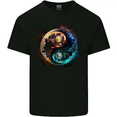 Buy Yin Yang Planets Space Universe Astronomy Mens Cotton T-Shirt Tee Top • 12.75£