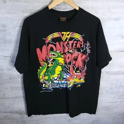 Buy Monsters Of Rock Van Halen 1988 Band Tee  Single Stitch T-Shirt Reprint • 45£