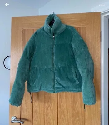 Buy Green Padded Puffer Jacket Coat Pretty Little Thing Size 8 Cord Ribbed  • 4.50£