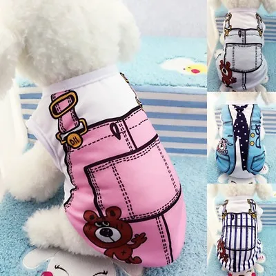 Buy Cute Pet Dog Cat Clothes Summer Puppy T Shirt Clothing Small Dogs Chihuahua Vest • 3.57£