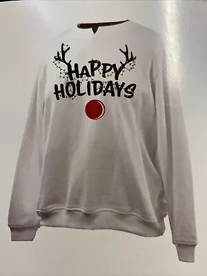 Buy Ladies Holiday Sweatshirt Smart Trend, Reindeer Theme With Lights • 3.53£