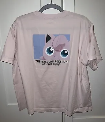 Buy UNIQLO X POKEMON Jigglypuff Singing Light Pink Boxy Graphic T-Shirt Women’s Sz L • 21.23£