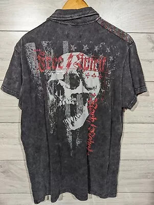 Buy Rock Rebel Men’s T-shirt Grey Size Xxl • 29.99£