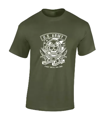 Buy U.s Army Veteran Mens T Shirt Cool War Soldider Army Military Design Top New • 8.99£
