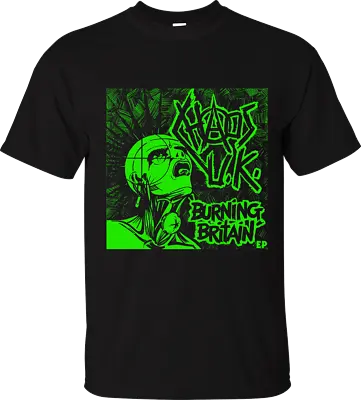 Buy CHAOS UK T-SHIRT Burning Britain Official Merch British Hardcore Punk Rock Fuk  • 16.99£
