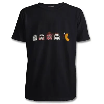 Buy Pac Man Horror Crew T Shirts - Size S M L XL 2XL - Multi Colours • 19.99£