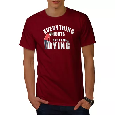 Buy Wellcoda Everything Hurts Mens T-shirt,  Workout Graphic Design Printed Tee • 14.99£