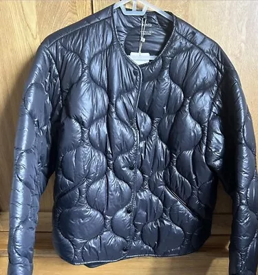 Buy Women’s MANGO Black Quilted Design Jacket Coat Size S • 5.99£