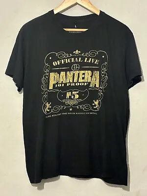 Buy Vintage Official Live Pantera 101 Proof No.5 American Metal T Shirt 90s Size L • 15£